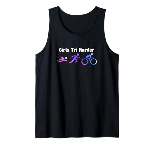 Mujer Triatlón Mujer Triatleta Natación Correr Ciclismo Camiseta sin Mangas