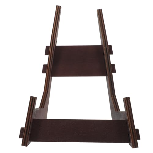 Happyyami Stable Wood Display Rack Multi-functional for Photo Stands Plate Holder