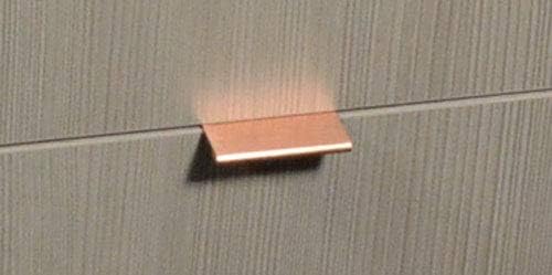 CKP #3154-2 in Brand Edge Pull, Brushed Rose Gold