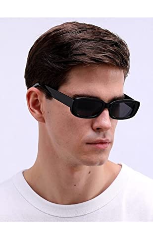 Image of IFLASH Rectangular Sunglasses Retro Fashion Shades for Men & Women (Pack of 4)