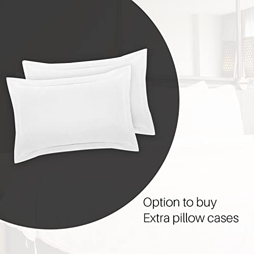 White Pillow cases 2 Pack 100% Egyptian Cotton Pillow Covers 800 Thread Count Sateen Super Soft Hotel Quality Pillowcases 2 King House Wife Pillow Cases - White - Image 4