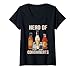 Mujer Head Of Condiments - Barbacoa barbacoa Salsa Ketchup Mayo Barbacoa Camiseta Cuello V