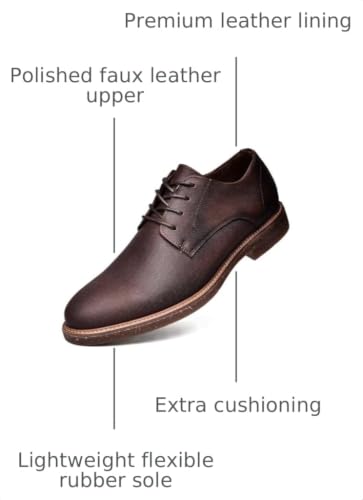 Image of Arkbird Mens Dress Shoes, Lace Up Leather Oxford