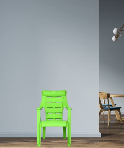 TRIOHOMES Baby Plastic Chair 125 Modern and Comfortable with Backrest for Study | Play | Desk | Kids with Arms for Home/School/Dining for 2 to 6 Years Age