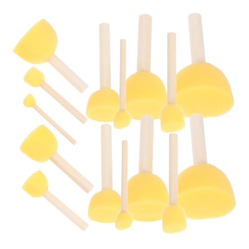 MOTHNUR 30 Piezas Esponjas Redondas de Pintura para Cepillos de Esponja con Cabeza de Hongo para Manualidades para Decoración Creativa de Diario y Arte Graffiti