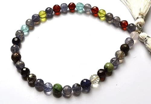 Perles facettées de pierres naturelles multicolores AAA de 5 à 6 mm pour création
