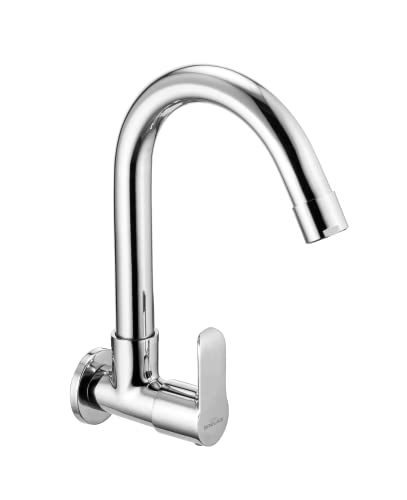 Benelave by Hindware BLQCP78043 Kitchen Sink Tap with Regular Spout, Made of Brass, Wall Mounted