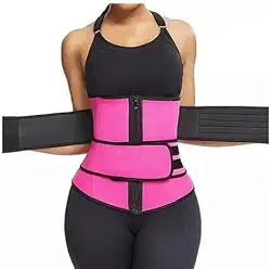 Cinta Abdominal Modeladora Térmica - Cinta Emagrecedora com Efeito Sauna - Queima Calorias e Reduz Medidas - Neoprene e Elastano - Modela a Cintura e Abdômen - Preta ou Rosa (G)