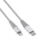 Produktbild InLine 31450A USB-C Lightning Kabel, für iPad, iPhone, iPod, silber/Alu, 1m