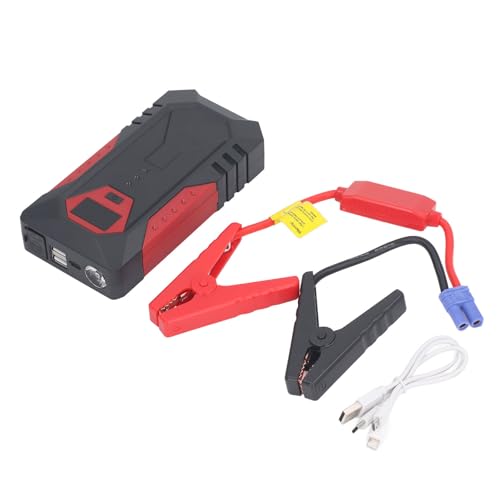 lyrlody Cargador de BateríA de Coche de 12 V ABS Cargador de BateríA Portátil para Coche 18800 MAh 600 A Pico Pantalla LED Doble Luz USB para Viajes de Emergencia en Carretera Conductores Al Aire
