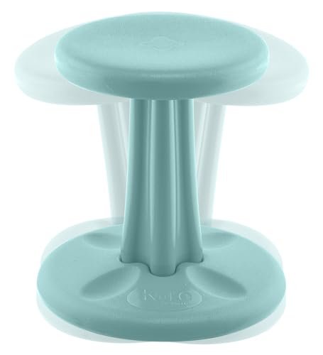 Image of Kore Kids Wobble Stool, Flexible Seating, Ages 6-7, 14in, Teal | Wiggle chair for classroom and home boosts focus, improves posture, and provides an energy outlet; anti-tip base; Made in USA