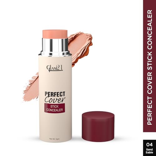 Image of Glam21 Perfect cover stick concealer| Waterproof With Full Coverage |Easily Blendable Concealer | CreamyTexture | Matte Finish | Weightless and breathable Formula | Long Lasting|Sand Sable| 6gm