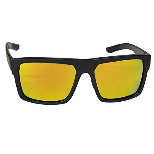 Image of Leupold Becnara Performance Eyewear with Black /Gloss Black Frames and Orange Mirror Polarized Lenses