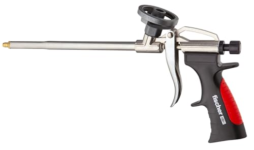 fischer Metallpistole PUP M3 robuste Schaumpistole für PU-Schäume Bauschaumpistole zum effizienten Verarbeiten von Pistolenschäumen langlebig aus Metall rot