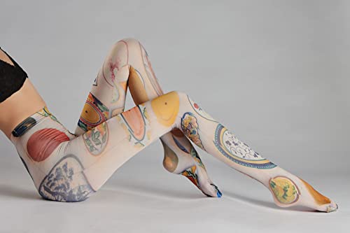 Image of Sahabowi Women's Sheer Tights, Digital Print Designs Stockings