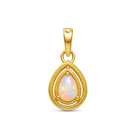 Pendentif en opale éthiopienne et argent 925 de qualité supérieure