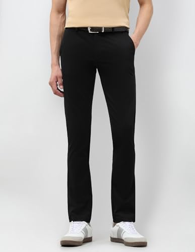 Image of U.S.Polo Association Men's Satin Slim Fit Trousers (USTR01782D Black 30)
