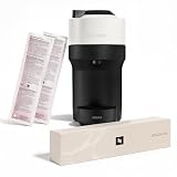 Krups Nespresso VERTUO Pop XN9201DES - Cafetera de cápsulas, máquina de café expreso, 4 tamaños tazas, tecnología Centrifusion, 35% plástico reciclado, Incluye Kit Descalcificador, Color Blanco