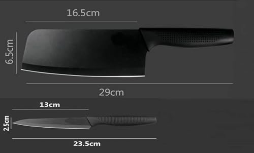 Image of Cheft - Kitchen Knife & Butcher Set of 2, Meat Cleaver Knife, Stainless Steel - Heavy Duty Blade, Utensil, Butcher Chopper for Home Kitchen, Restaurant (Knife + Butcher Knife Pack 2)