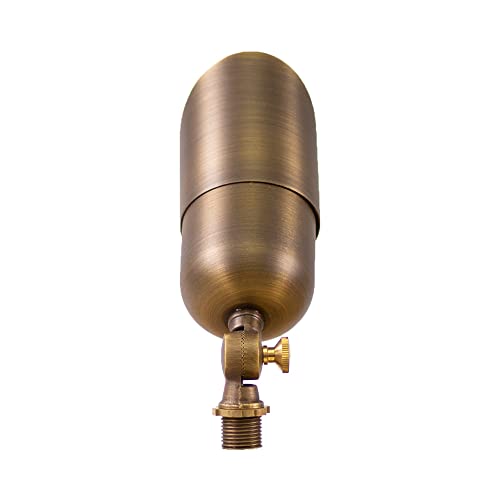 Lumen Logic 12V Brass Outdoor Spotlight (Bronze) With 5W 2700K Led Mr16 Bulb & Ground Stake #TOP2