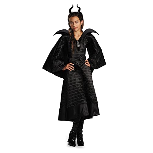 Disney Maleficent Movie Christening Black Gown Girls Deluxe Costume, Large / 10-12