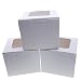 12 cajas individuales para cupcakes, cajas de panadería blancas con ventana transparente de forma cuadrada, caja de embalaje de cartón para tartas pequeñas, postres, magdalenas, galletas