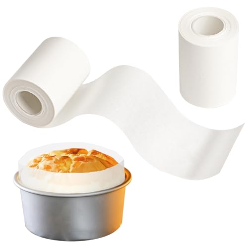 HAPY SHOP Baking Parchment Paper Side Liners - 2.95 in x 131.23 ft Cake Pan Side Liner Roll Parchment Paper Strips for Round Cake Pans, Cheesecake Springform Pan, Heat Resistant Kitchen Paper