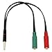 Ainex 4 Pole Mini Plug to Headphone + Microphone Jack Splitter Cable 20cm AVC-08A