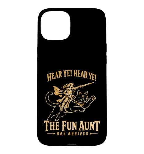 Hear Ye Fun Aunt Has Arrived Aunt Knight Riding Black Cat �X�}�z�P�[�X iPhone 15 Plus �p