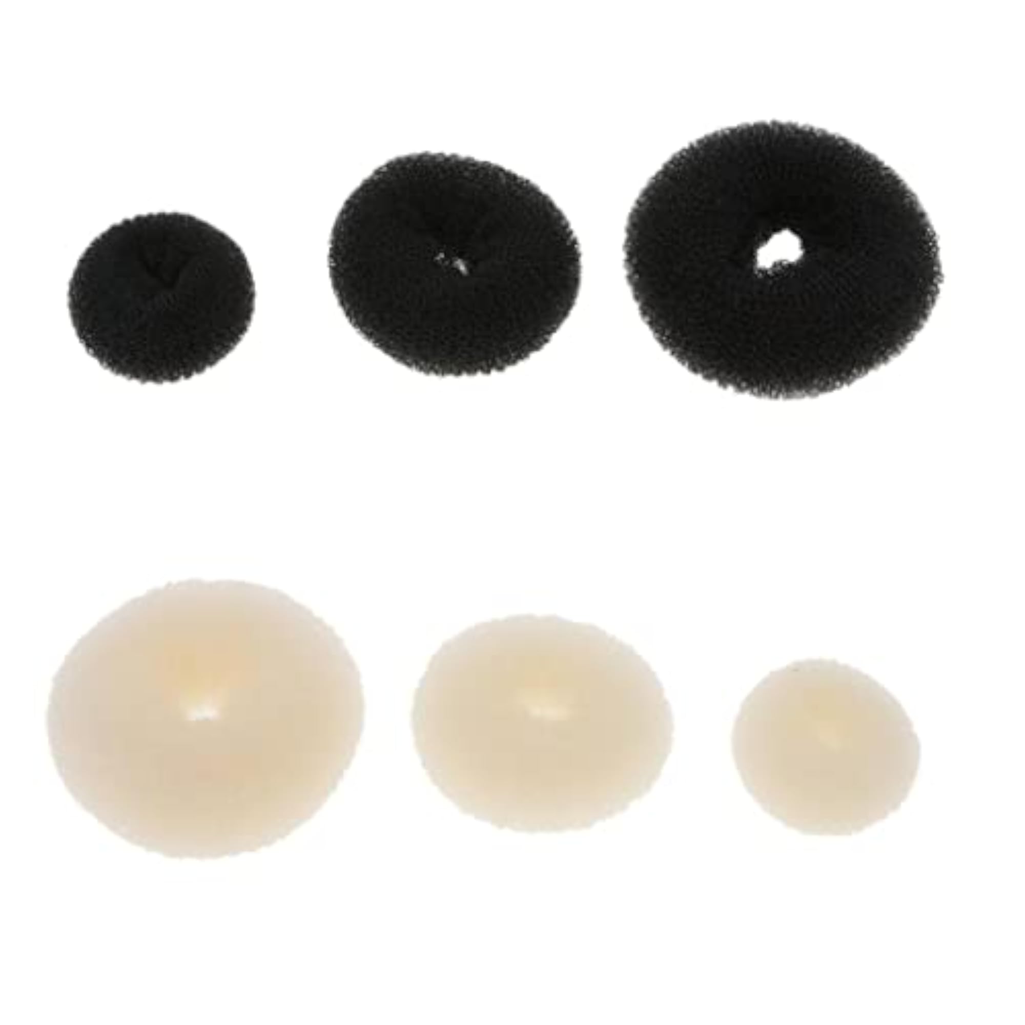 3 Size Hair Donut Bun Makers Rings, Beige
