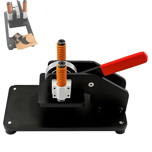 Manual Leather Die Cutting Machine with 10x10cm Press Plate, 45mm Stroke for DIY Craft Punching, Cutting, and Forming