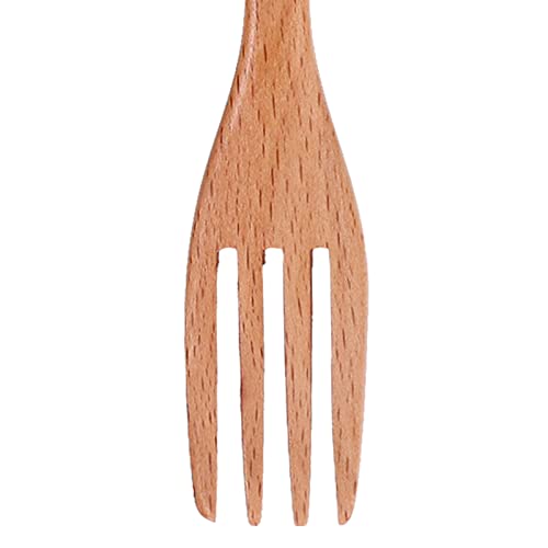 2 In 1 Fork And Spoon Combo, 2Pcs Wooden Spoon Fork Set Reusable Travel Flatware Set Lightweight Camping Utensil For Backpacking, Hiking, Outdoors #TOP5