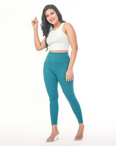 Image of Loveit Womens Solid Viscose Slim Fit Ankle Length Leggings