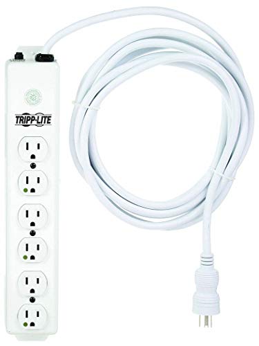 Tripp Lite Medical-Grade Power Strip, 6 Hospital-Grade Outlets, 15 ft. Cord, UL 1363 (PS-615-HG)