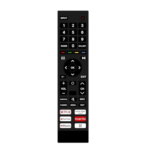 Image of ALERHA Compatible with Hisense Smart Tv Remote Without Voice - Hot Keys Netflix Prime Video YouTube Music Google Play Apps and YouTube Use for LCD LED OLED QLED UHD 4K Android TVs