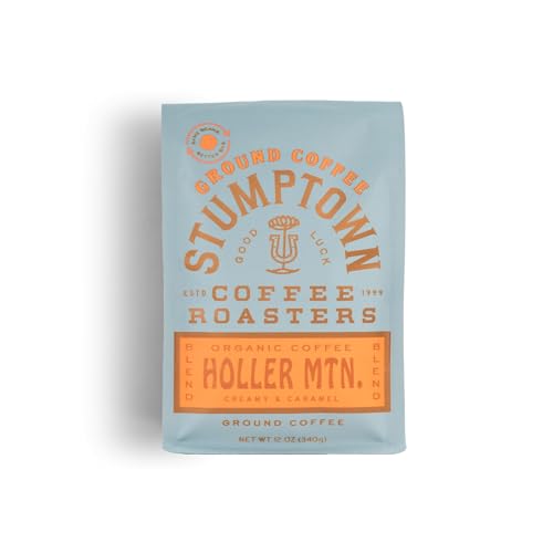 Stumptown Coffee Roasters, Organic Medium Roast Ground Coffee - Holler Mountain 12 Ounce Bag, Flavor Notes of Citrus Zest, Caramel and Hazelnut