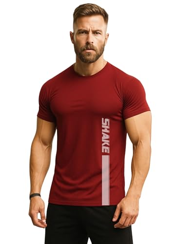 Image of 3Colours RGB Active Fit Men's Sports T-Shirt - Lightweight Quick Dry Polyester Gym & Running Wear-Shake
