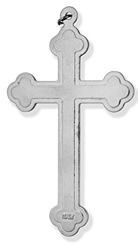 Venerare Traditional Latin Cross Pendant with Black Inlay2
