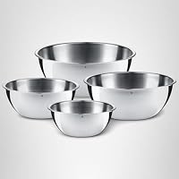 WMF Gourmet Schüsselset 4-teilig, Edelstahl Schüsseln für die Küche 0,75l - 2,75l, Rührschüssel Edelstahl, Salatschüssel, Servierschüssel, Cromargan, stapelbar – Ansicht 8