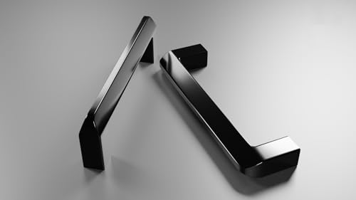 Image of Atlantic Triangle Pull Handle Stainless Steel Black Coating for Kitchen and All Types Wooden Furniture Doors, Total Length: 4 inches, Hole to Hole - 96 MM,Pack of 4 PCS