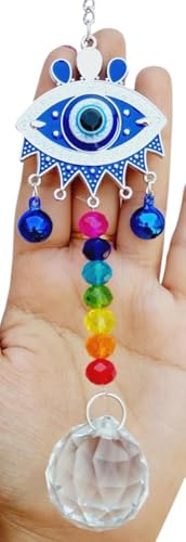 Image of Evil Eye Hanging Nazar Battu for Home Entrance Decoration, House Main Door Decor Hanging Decorative Items, Feng Shui Items for Good Luck, Housewarming Gift