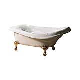 American Standard 2908.020.020 Reminiscence Slipper Soaking Bath Tub with White Textured Exterior, W