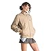 Members Only Women's Classic Iconic Racer Jacket | Slim Fit | Timeless Style | Comfortable and Versatile (Khaki, Medium)