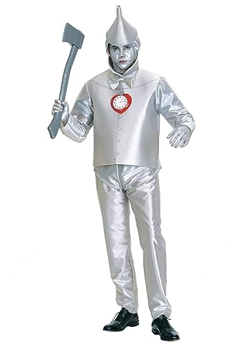 Adult Silver Man Outfit Top+Pants+Accessories