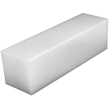 Powernail UHMW Ultra High Molecular Weight Polyethylene Tapping Block for Engineering, Flooring, DIY, White 8" x 2.4" x 2.4"