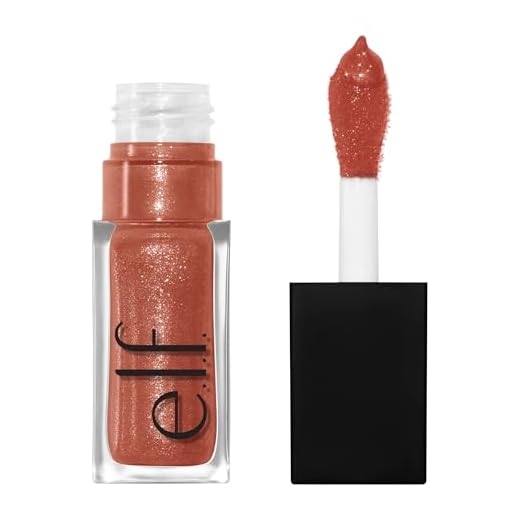 e.l.f. Óleo labial Glow Reviver, nutritivo e hidratante com acabamento brilhante de alto brilho e lavagem transparente de cor, aroma suave, antiaderente, vegano e livre de crueldade, super neutro