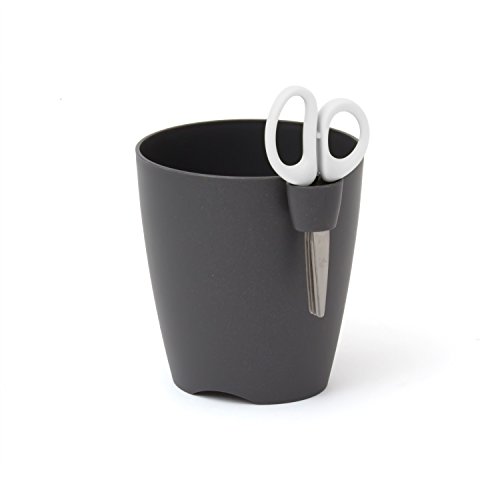 Prosper Plast Graphite à Herbe Fleur 15 cm Pot Plastique Limes Uno avec Ciseaux à Herbes