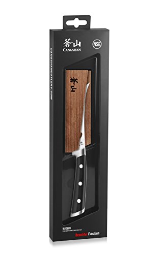 Cangshan Ts Series 1020809 Swedish 14C28N Steel Forged 5-Inch Tomato/Cheese Knife And Wood Sheath Set #TOP6