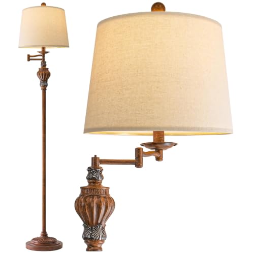 Image of Vintage Floor Lamp with 350 Adjustable Swing Arm 61 inch Lamps for Living Room