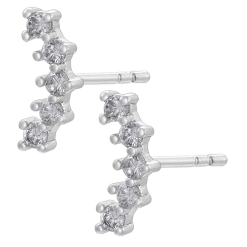 Boucles d'oreilles femme tendance avec strass brillants et clous discrets pour piercing